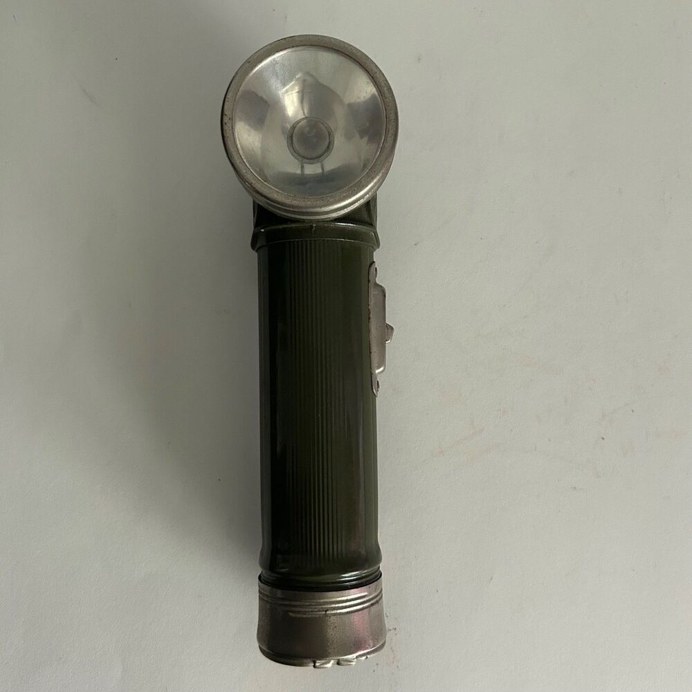 Vintage Boy Scouts of America Official Flashlight Right Angle Head USA Made Gree